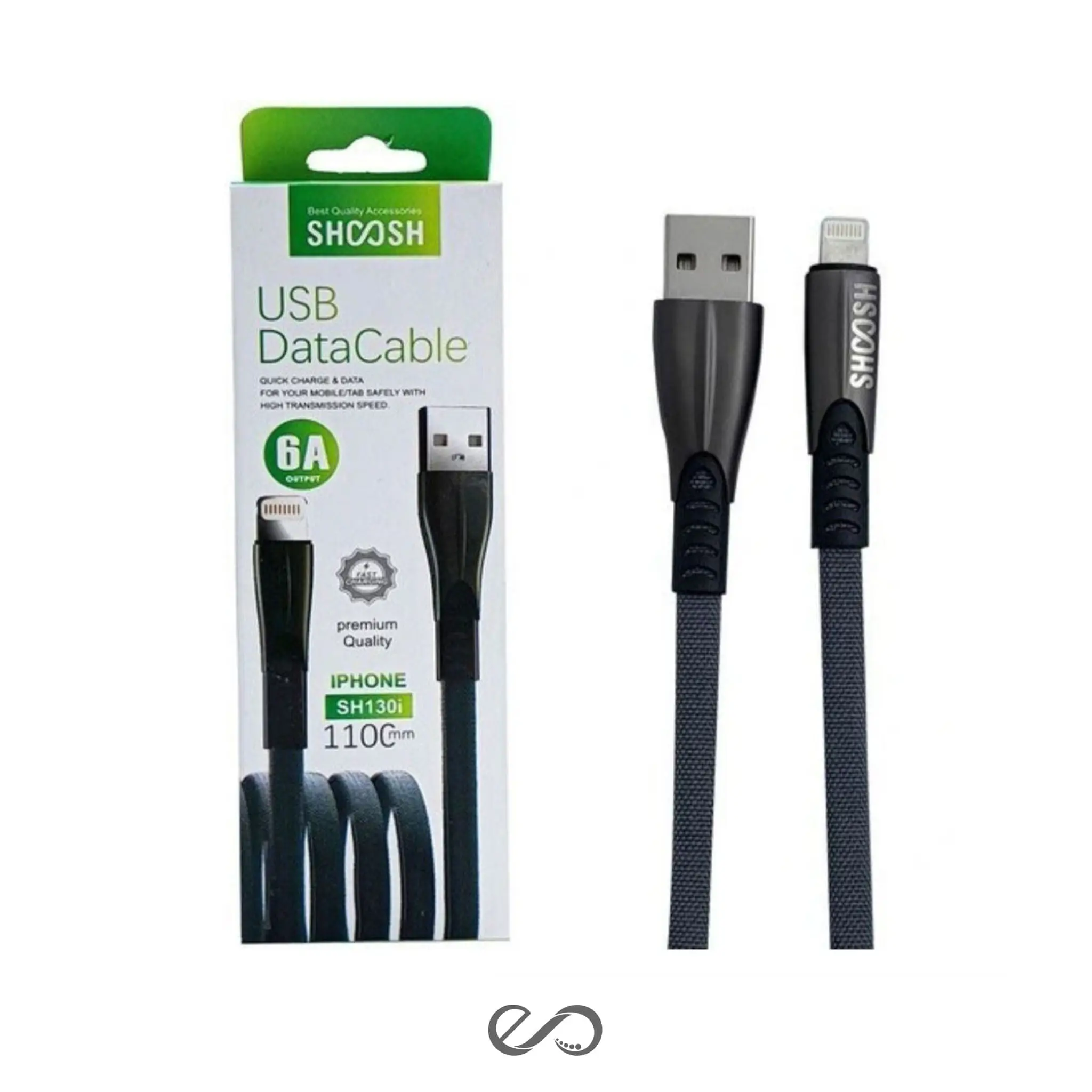 کابل شارژ فست شارژ لایتنینگ شوش مدل SH-130i طول 1.1 متر