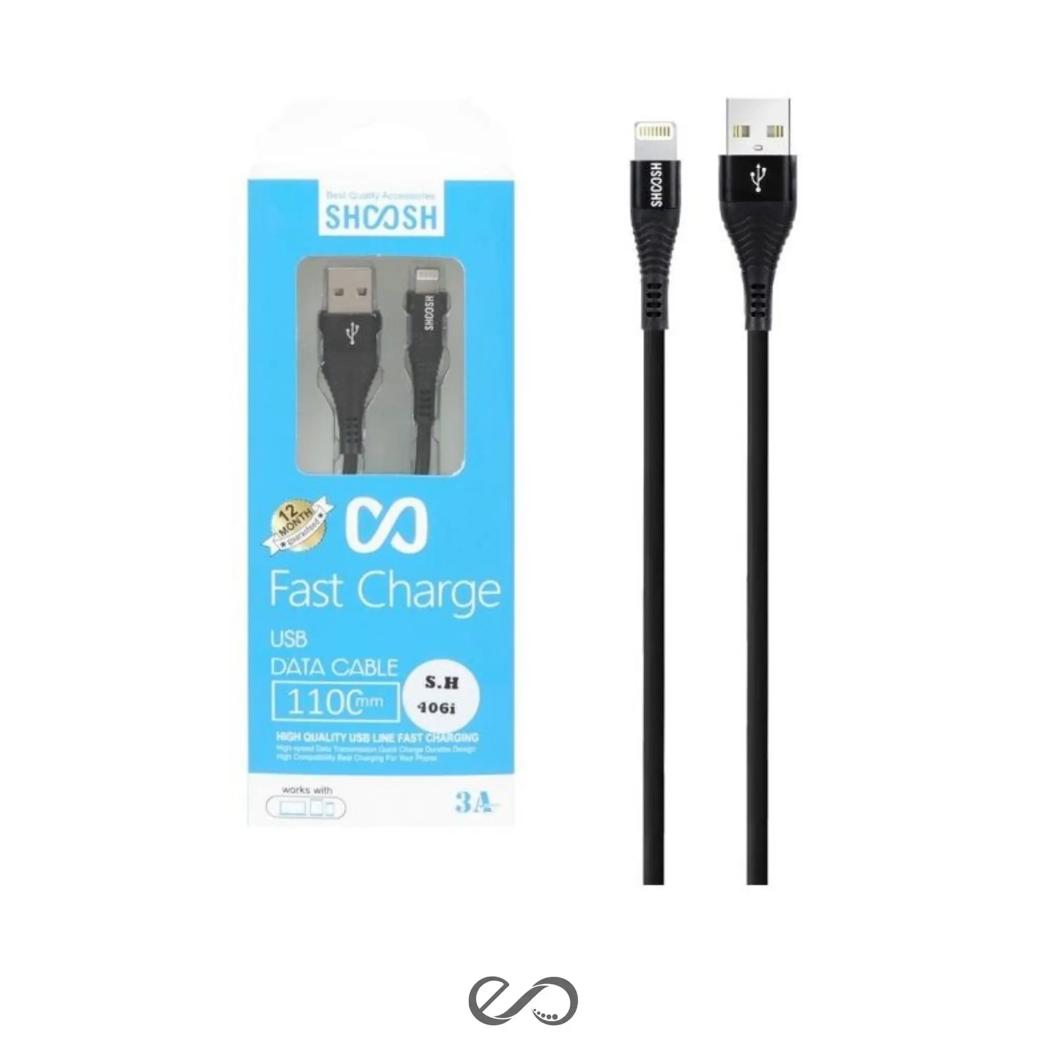 کابل شارژ لایتنینگ مدل SH-406i طول 1.1 متر