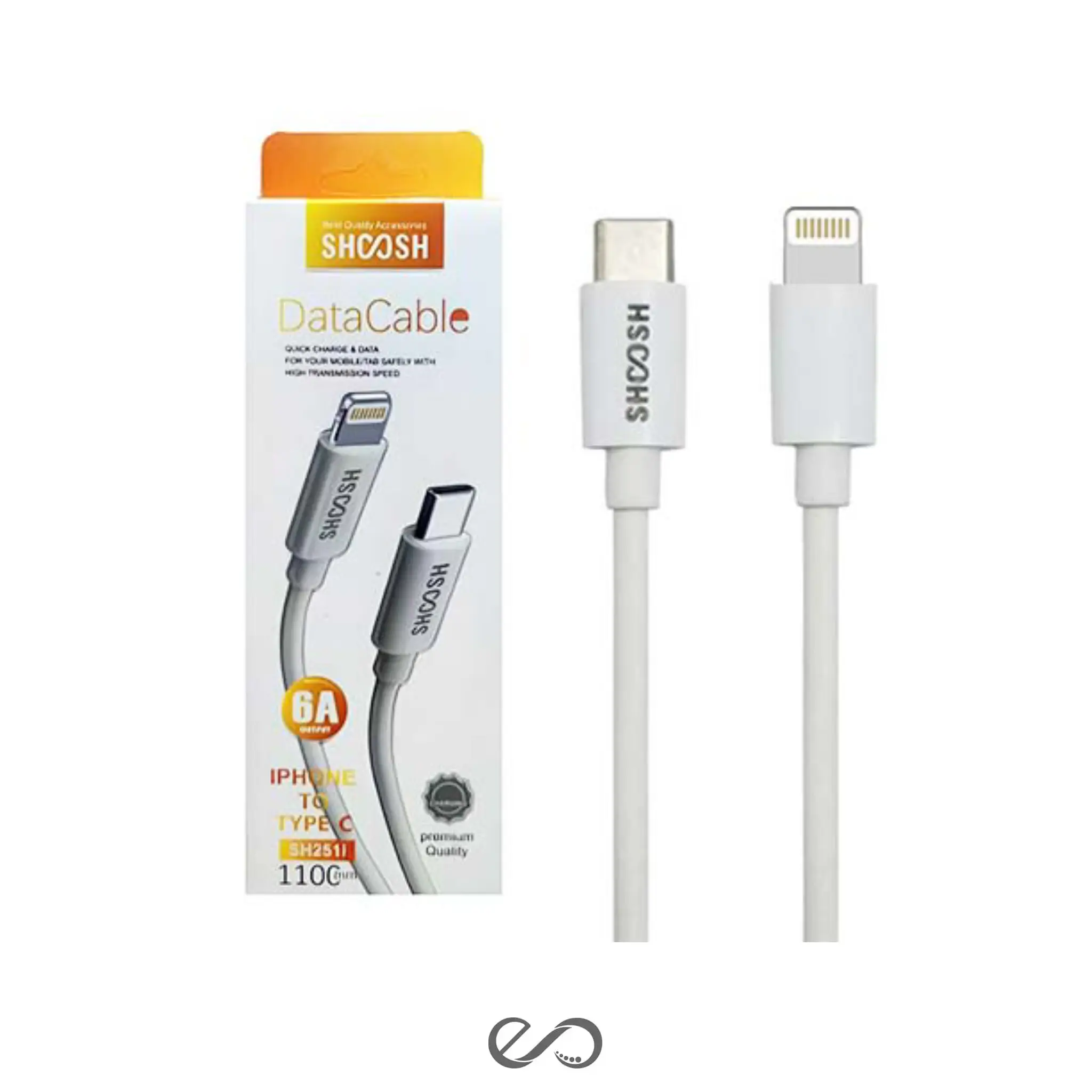 کابل شارژ تایپ سی به لایتنیگ مدل SH-251i طول 1.1 متر