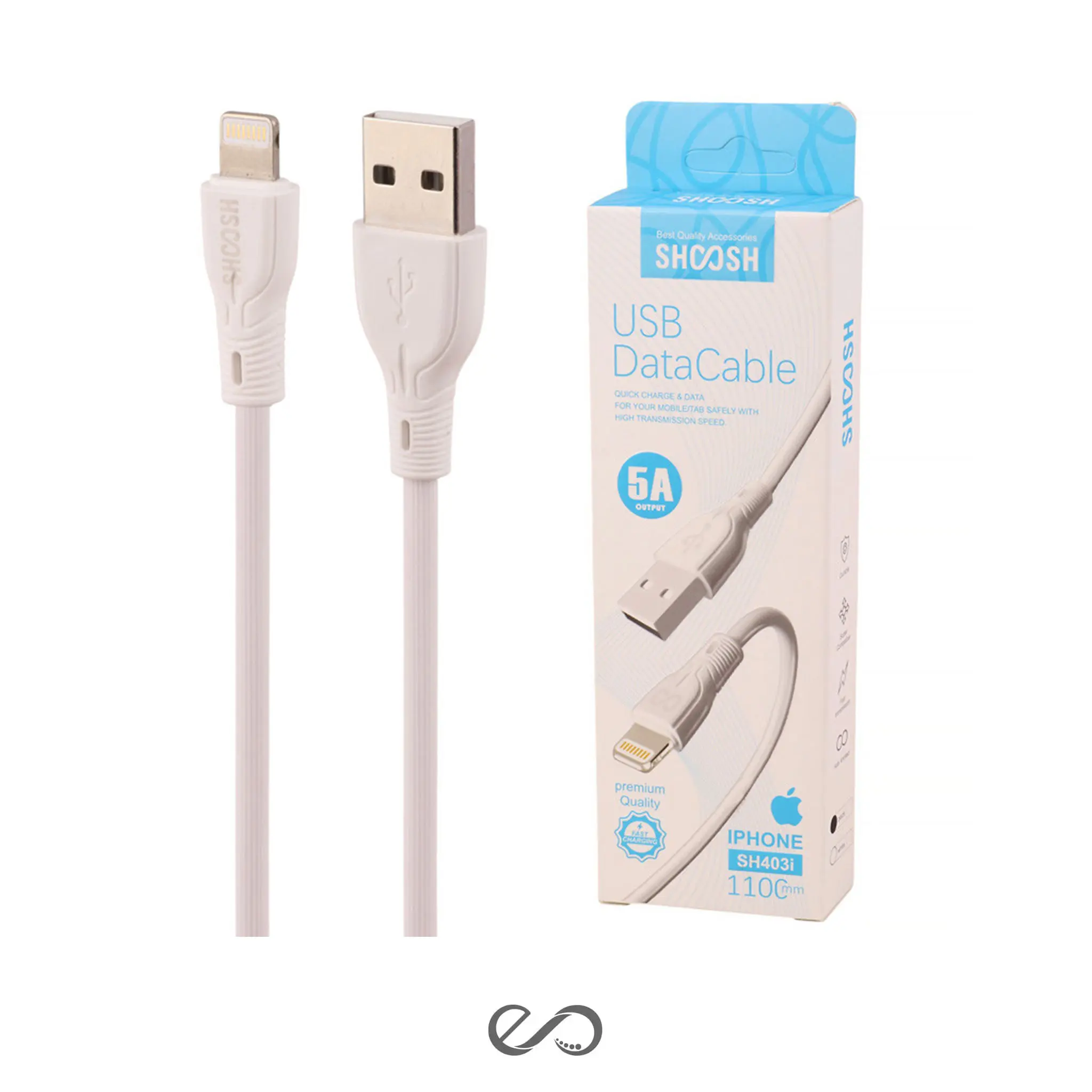 کابل فست شارژ لایتنینگ شوش مدل SH-403i طول 1.1 متر