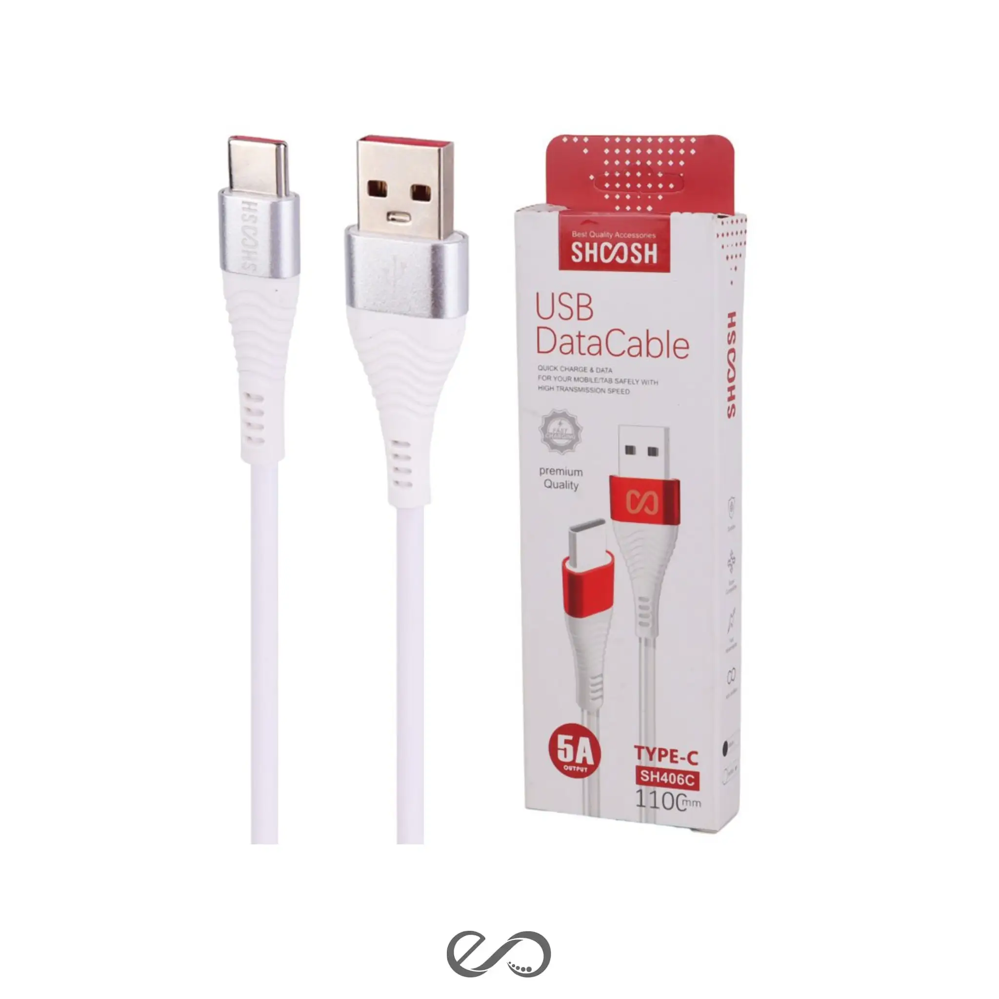 کابل شارژ تایپ سی مدل SH-406C طول 1.1 متر