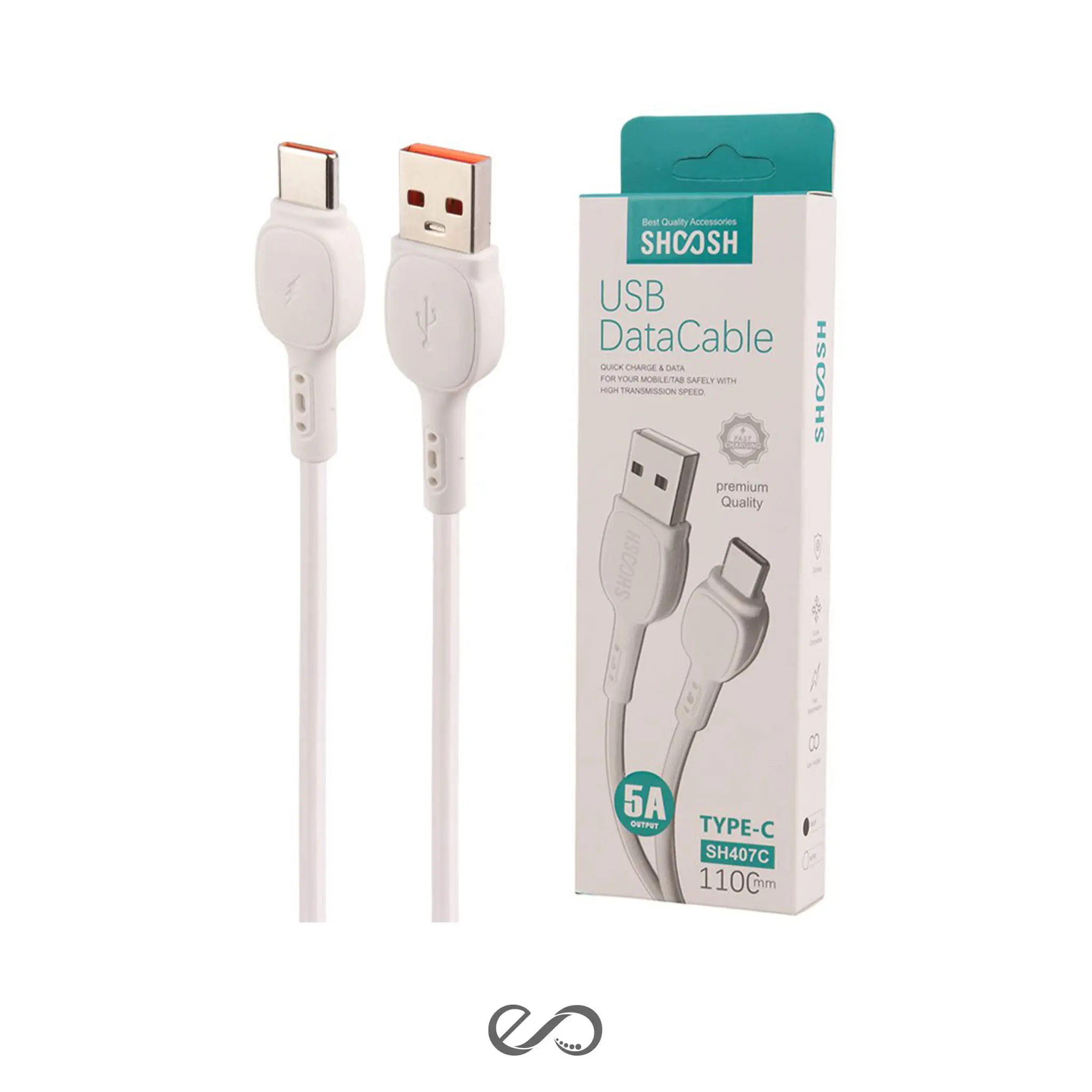 کابل شارژ تایپ سی شوش مدل SH-407C طول 1.1 متر