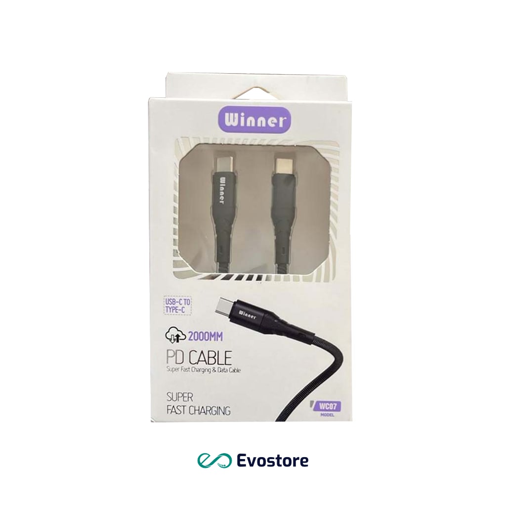کابل شارژ تایپ سی به تایپ سی وینر مدل WC07