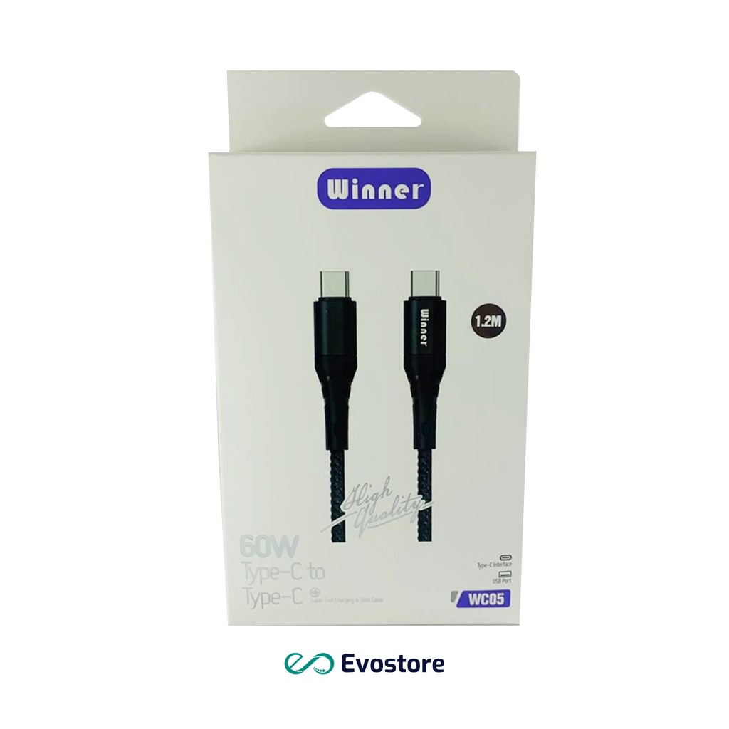 کابل شارژ تایپ سی به تایپ سی وینر مدل WC05