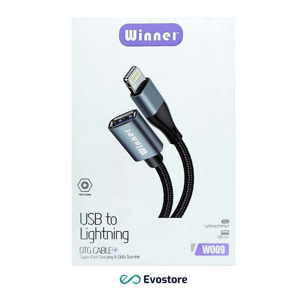 کابل تبدیل USB به لایتنینگ وینر مدلw009